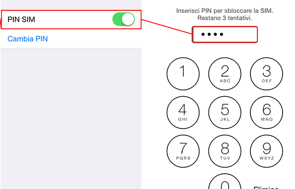 togliere pin sim a iphone