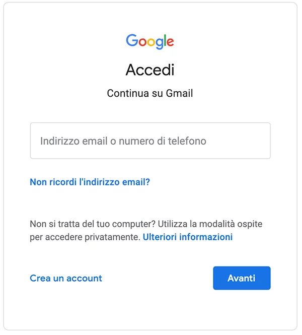 Gmail accedi